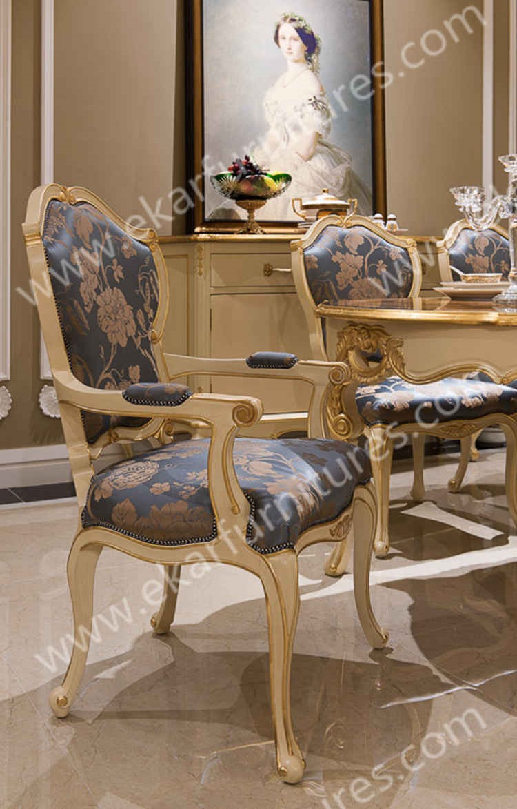 Mediterranean style wood design royal dining chairs FY-105