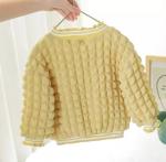 Cotton Polyester Winter Children'S Clothing Plush Blouse White Long Sleeve