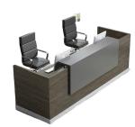 Wooden Light Luxury Office Counter for Business Reception and Beauty Salon Front