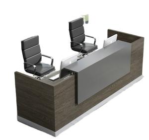 China Wooden Light Luxury Office Counter for Business Reception and Beauty Salon Front Desk wholesale