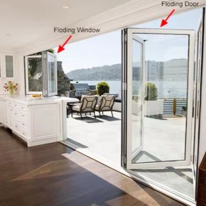 Temperature Control Aluminum Folding Window with Customizable Glass Thickness