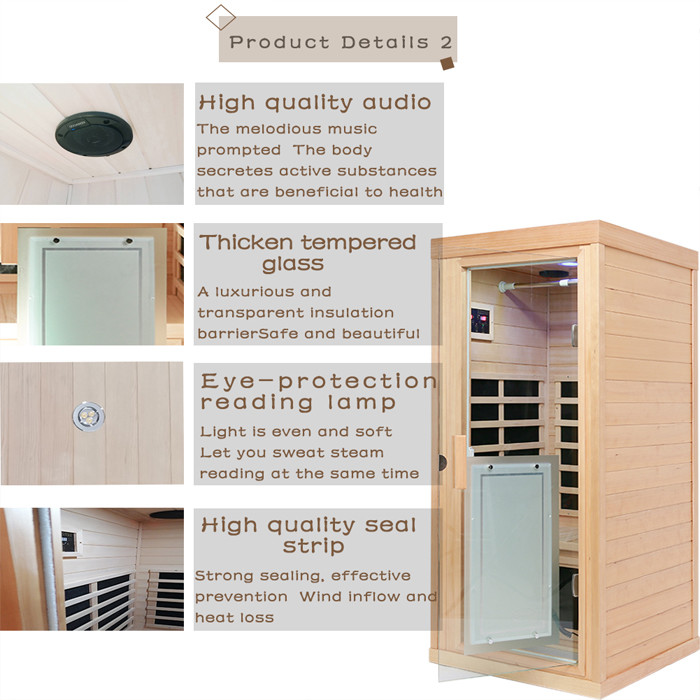 Wood Infrared Sauna Room One Person For Rejuvenation Infrared Therapy