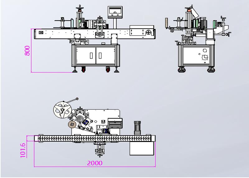 accuracy Automatic Vertical Taper Conical Jars Cups Container Round Bottle Labeling Machine