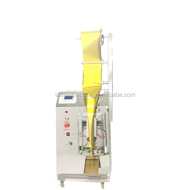 3 Side Seal Small Vertical Packaging Machine , Automatic Sauce Pouch Packing Machine