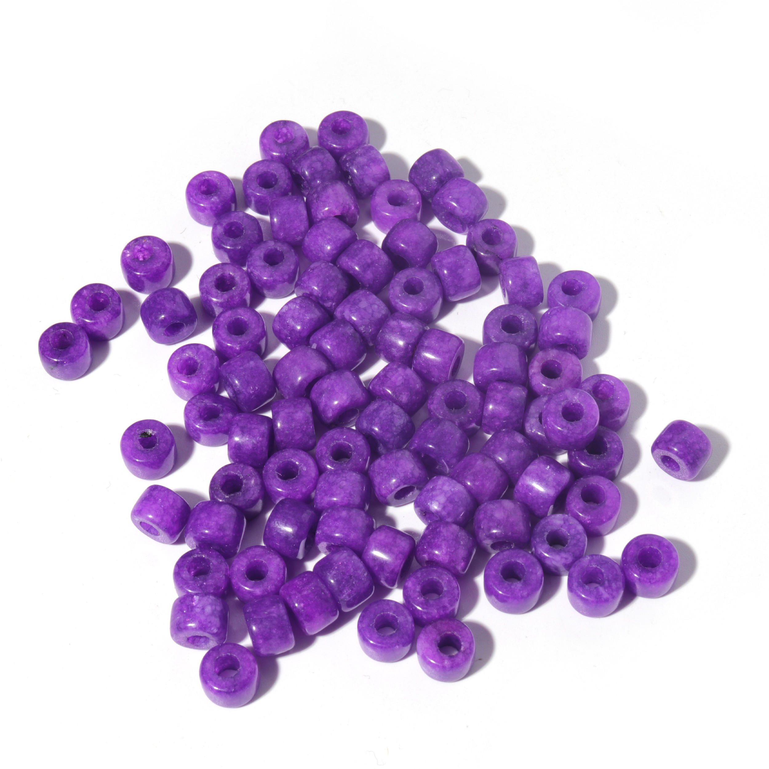 100 Colors Gemstone Forte Beads 6*8mm*2.0 Holes DIY Patterns With Rope