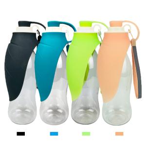 China Portable Silicone Dog Water Bottle With Collapsible Bowl wholesale