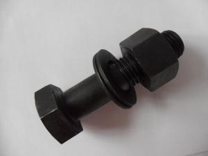 China Stainless Steel Black Hex Head Bolts , 4.8 Grade Hex Bolt Fastener Anti - Loosing wholesale