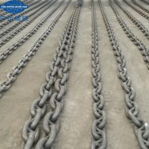 China Studless Offshore Chains Black Painted Mooring Anchor Chain wholesale