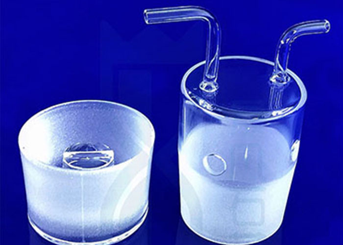 Customized Quartz Oil Burner Bulb Glass Tube ISO9001 Science Lab