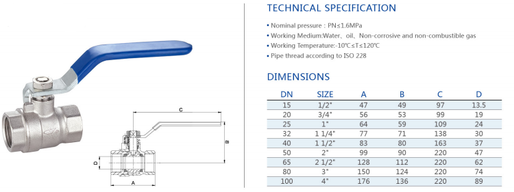 SS316 BSP Threaded PTFE Seal Ball Valve , T Handle Brass Ball Valve