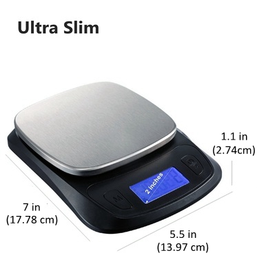 Camry Stainless Steel Smart 5kg/1g Digital Kitchen Balance Touch Button Weighing Scales for Weight Measuring and Balance