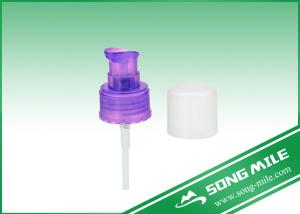 China 24/410 Plastic Purple Cream Pump Dispensers with Cap For Face Care wholesale