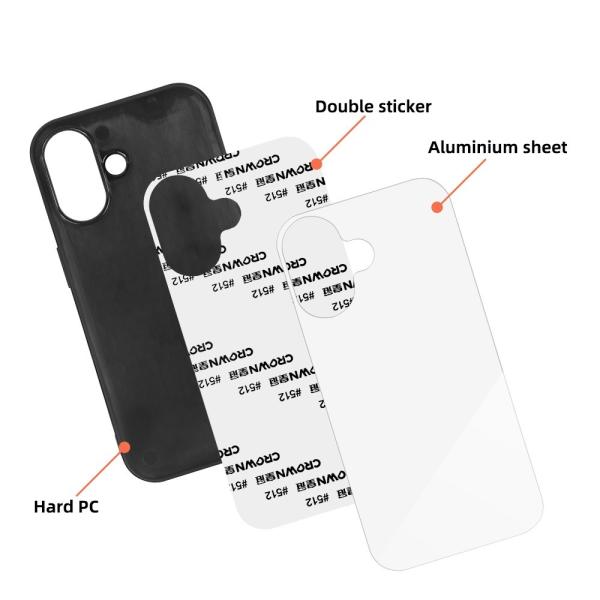 Iphone 16 Pro Phone Case For Sublimation Custom Printing 2D PC Blank Sublimation Phone Cases