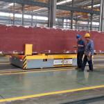 Flat Table Powered Industrial Rail Cart