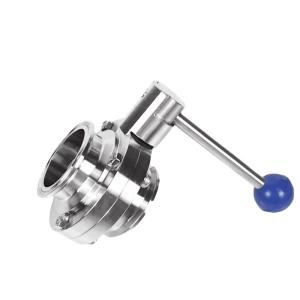 China 1&quot;-6&quot; Port Size Stainless Steel Tri Clamp Ferrule Butterfly Valve for Sanitary Needs wholesale