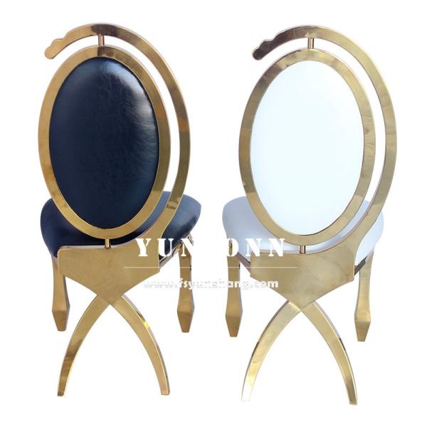 Dubai Luxury Hotel Furniture Cheap Wholesale Gold Stainless Steel Banquet Wedding Chair for Event Party