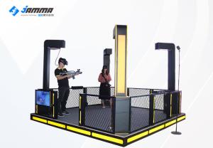 China Automatic Lift Virtual Reality Simulator 4 Players 9D Gun Shooting Game wholesale