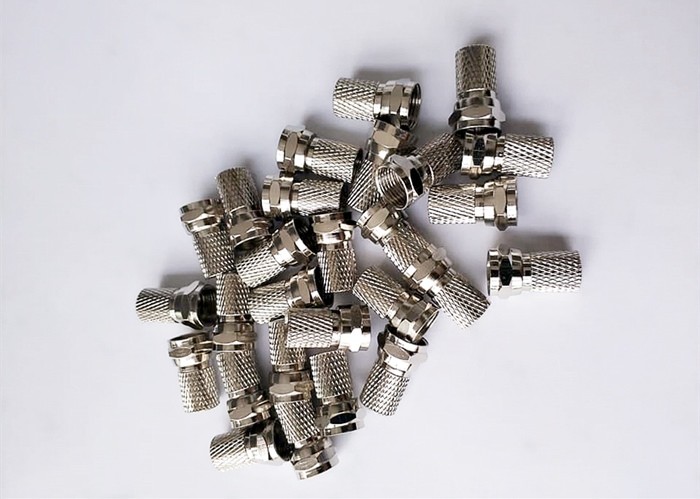 F Screw Coaxial Cable Connector 20cm 7.0mm OD for RG6 CATV ZN Alloy Adaptor