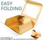 Gold Gift Box For Present Contains Ribbon, Card, Bridesmaid Proposal Box, Extra