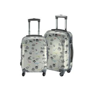 China TSA Lock 8x Mute Wheels 210d Floral Hardside Luggage wholesale