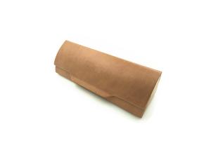 China Brown Optical Frame Glasses Case / Leather Eyewear Case For Men wholesale