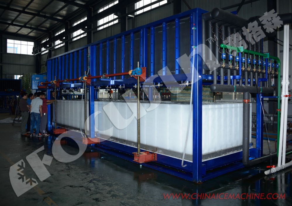 105kw Heavy Duty Direct Cooling System Ice Block Maker Machine with Bitzer Compressor
