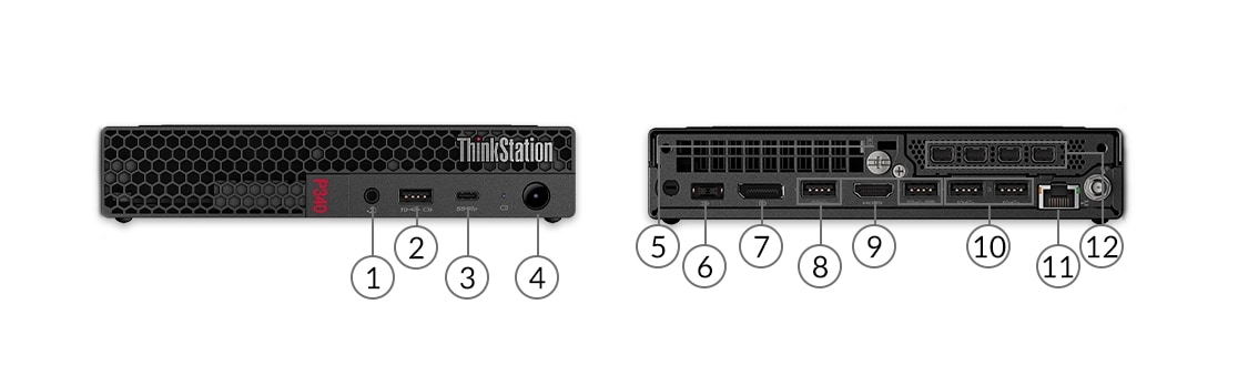 Lenovo ThinkStation P340 Tiny i5-10500 8G 512G SSD Desktop Mini PC for Business Needs