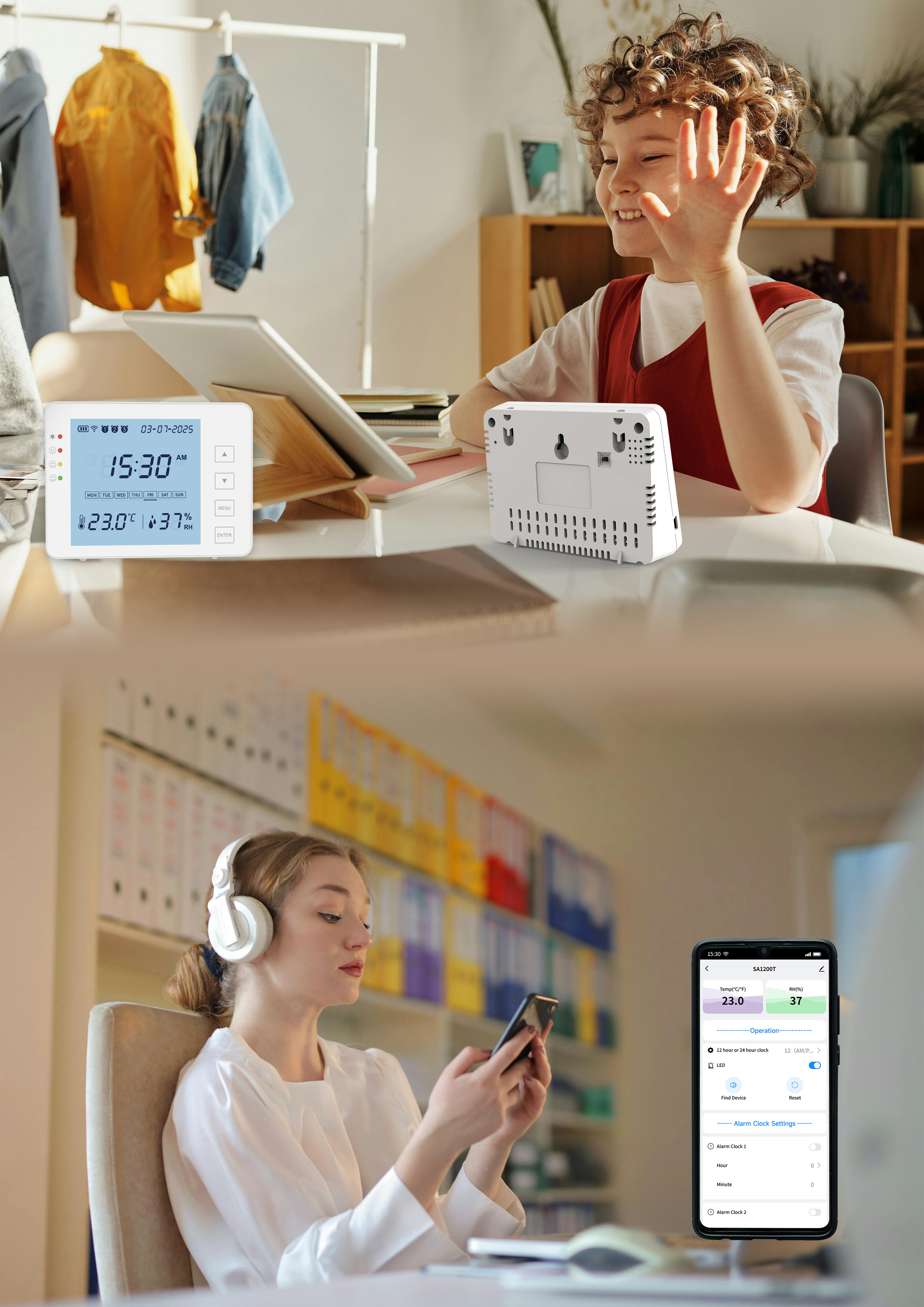 Smart Digital WiFi Thermometer Hygrometer Digital For Realtime Temperature & Humidity Monitoring