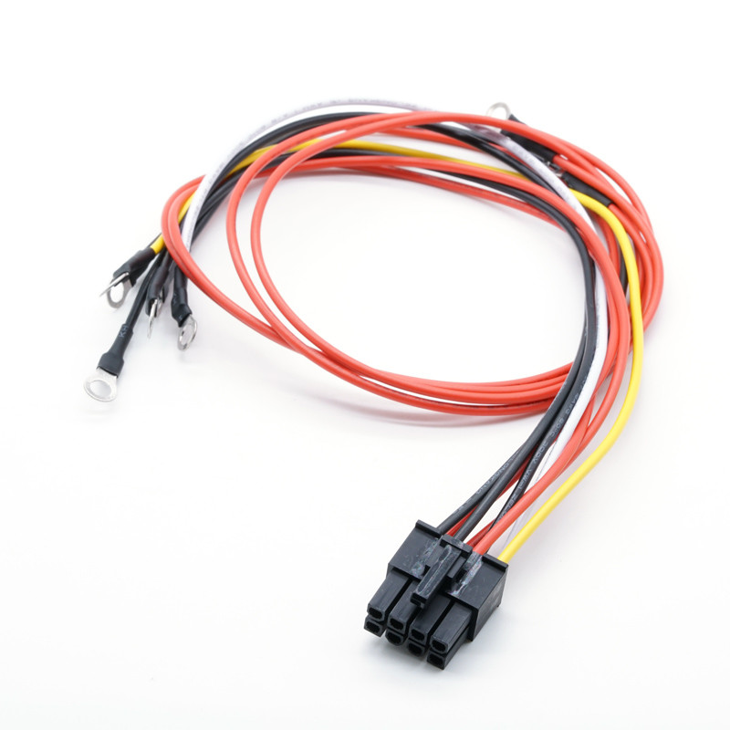 Molex 4.2mm 5557 2*4 8 Pins Custom Wire Harnesses and Cables With M4 Circular Terminal