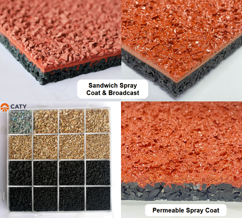 IAAF Sandwich System Synthetic Athletic Track EPDM Rubber Running Track Surface Material EPDM SBR Tyre Granules
