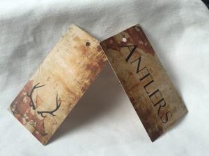 China Beautiful Design Small Perforated Hang Tags , Retro / Vintage Boutique Hang Tags wholesale