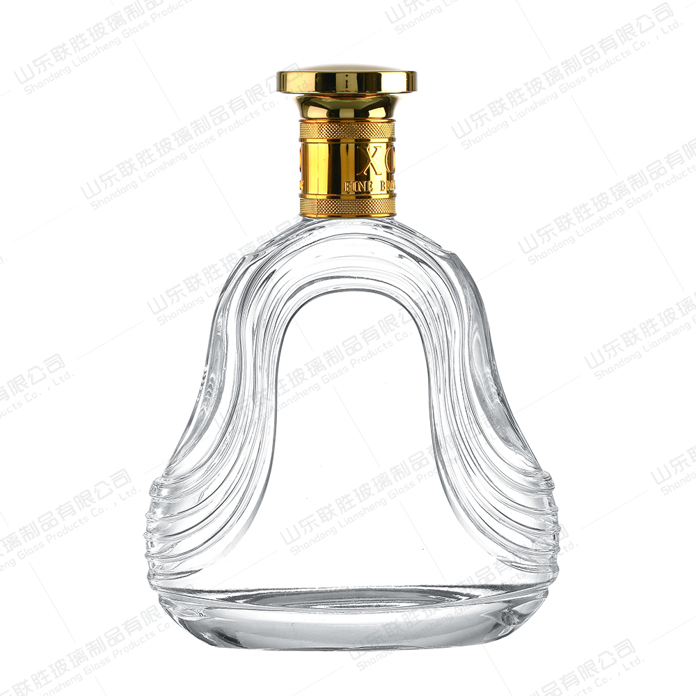 Glass Lid Personalised Whiskey Bottle 200ml 500ml 700ml 750ml For Beverage And Industrial