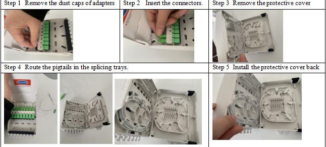 New Product Wall-Mounted Optical Fiber Junction Box 12 Core Full Equipped
