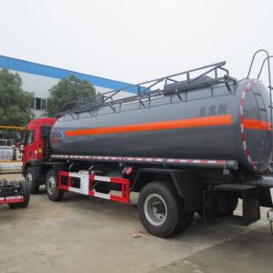 China Red FAW 15000L 8×4 Hydrochloric Acid Tanker Truck Diesel Fuel Type Manual Transmission wholesale