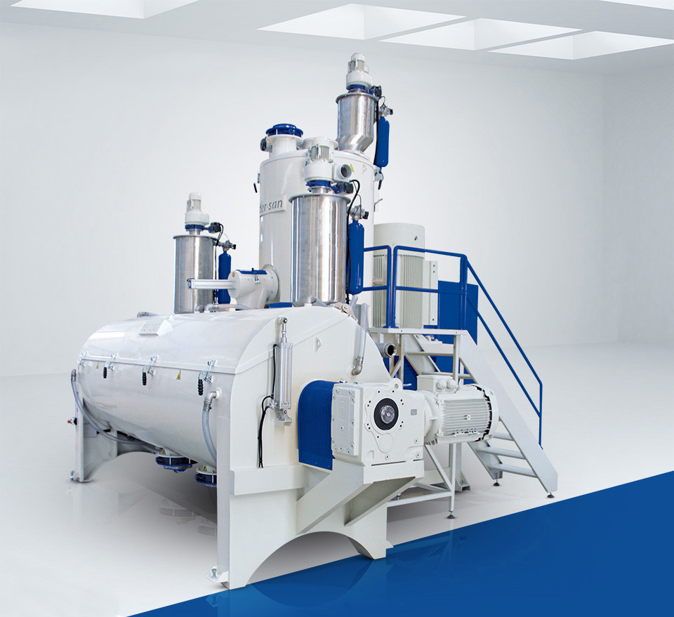 Vertical PVC Compounding Mixer , Compact Design Automatic Plastic Mixing Machine