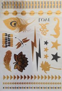 China Gold and silver metallic tattoo wholesale