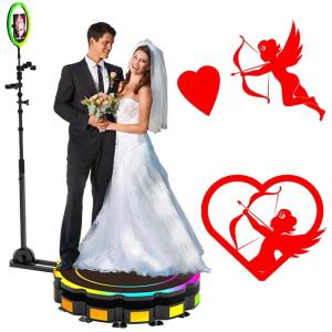China 115CM 100CM Glass 360 Photo Booth Machine For Video Commercial Wedding wholesale