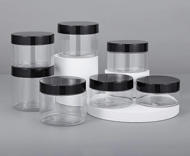 High Quality 150ml 250ml 500ml White Black Plastic Cosmetic Container PP Cream Jar with Inner Seals
