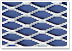 Black Steel Expanded Metal Sheets Diamond Mesh For Highway / Residence