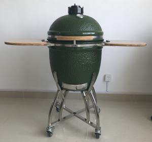 China Smoker Lighter Garden Ceramic Green 22 Inch Kamado Grill wholesale