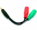 High quality 3.5mm Headset and microphone splitter cable