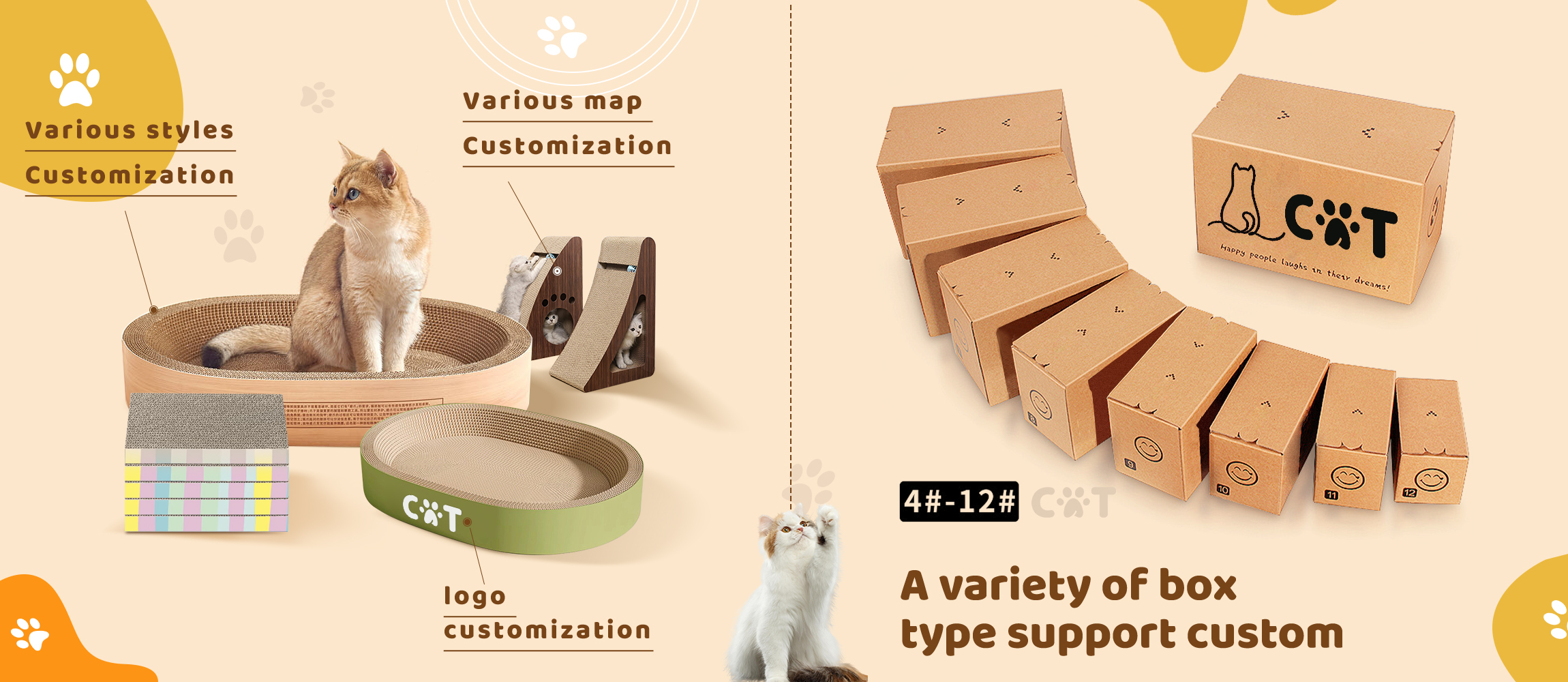5 Pack High Quality Cat Scratcher Board Corrugated Paper Pet Interactive Toy Sustainable Cat Toy Whosale