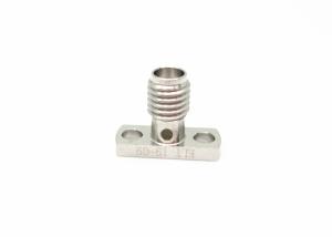 China Stainless Steel 50Ω 18GHz Gold Plated SSMA Female 2-hole RF Connector wholesale