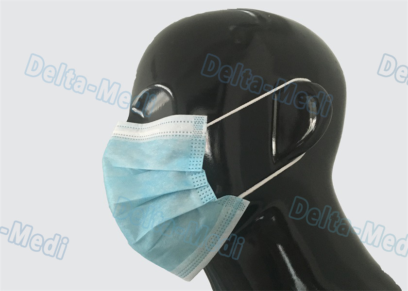 Green Sterile Medical Disposable Face Mask Non Woven Eco Friendly 17.5x9.5cm