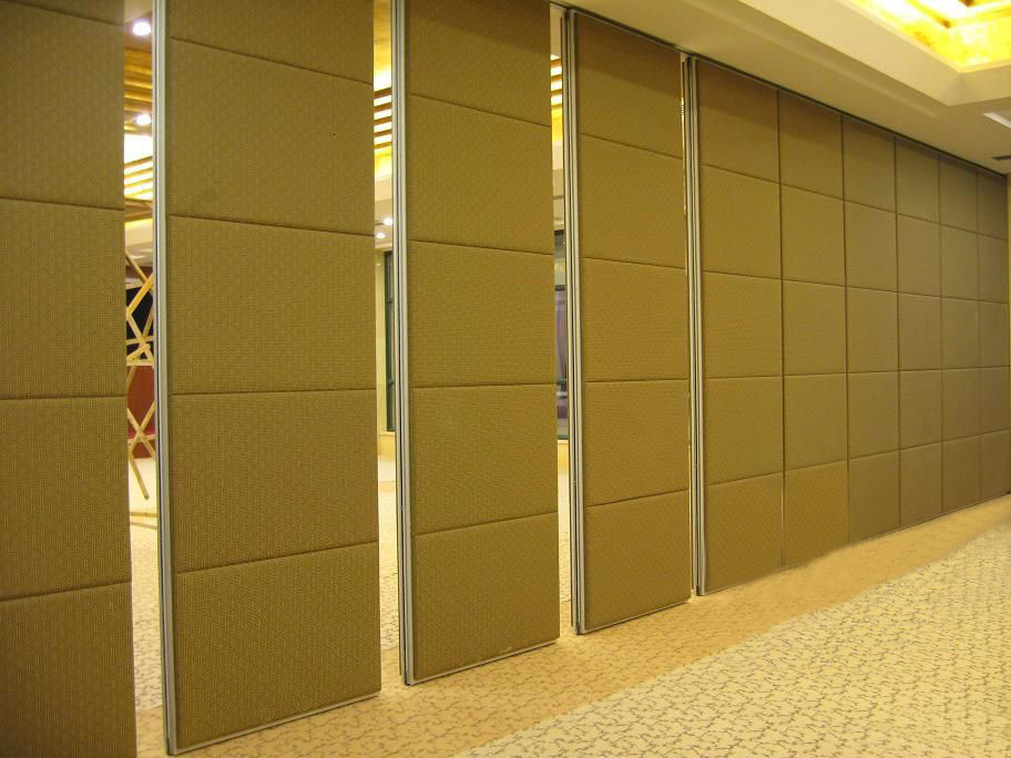 Customized Hotel Restaurant Sliding Partition Walls with Ceiling Rails