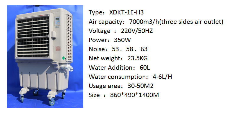 Quiet Small Portable Air Cooler Environmental Protection Customized Service