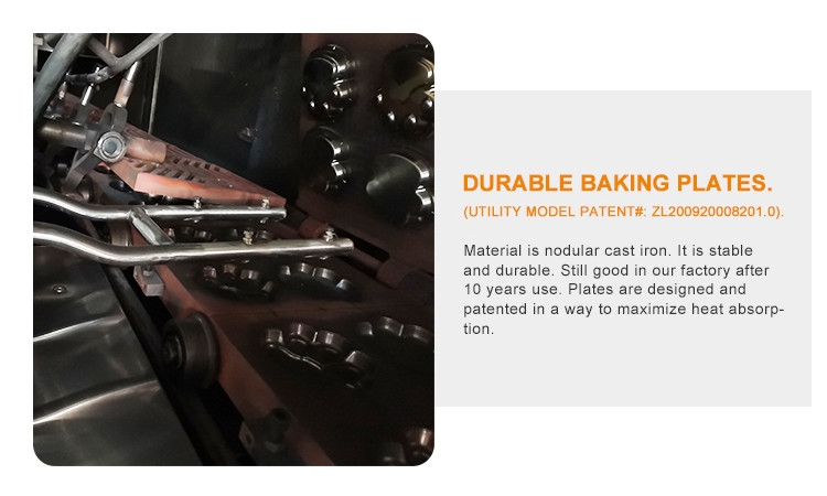 Effortless Monaka Wafer Biscuit Production Line Digital Display Temperature Control