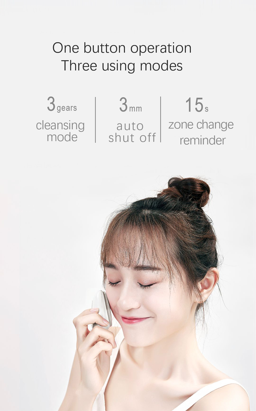 Silicone Ultrasonic Facial Brush High Frequency Vibration Deeply Cleansing Facial