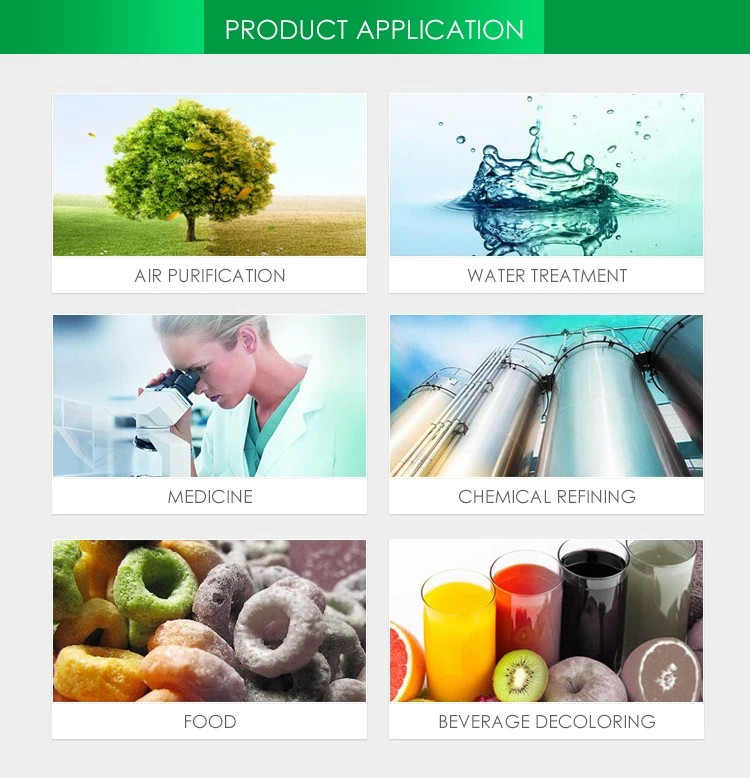 No Smell And No Sand Wood Based Activated Carbon for Food Additives Cas No 744-44-0 Classification