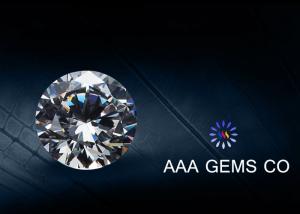 China Supper White Round Moissanite Stones , Forever Brilliant Moissanite wholesale